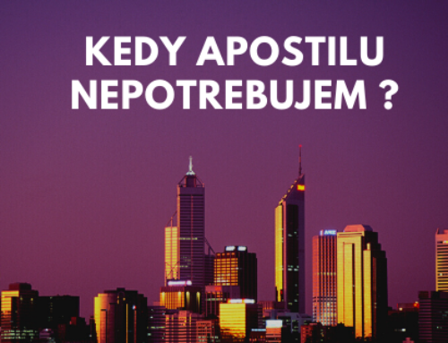 Kedy apostilu nepotrebujem ?