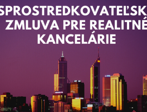 Sprostredkovateľská zmluva pre realitné kancelárie